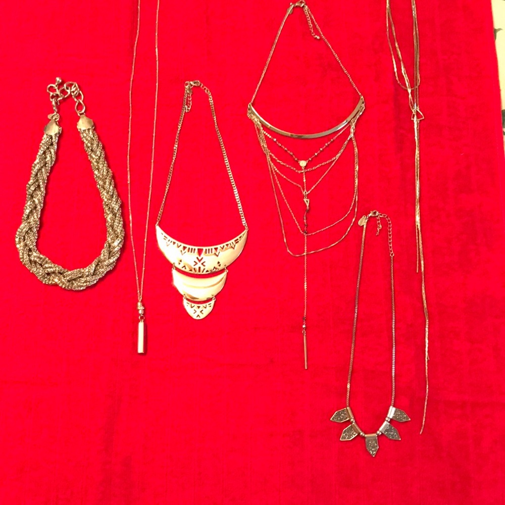 Express silver necklaces